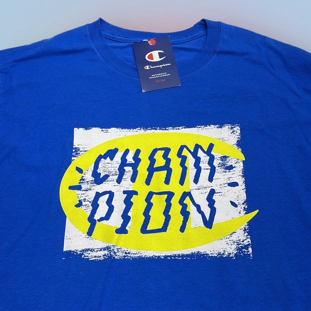 CHAMPION Men’s 2XL Royal Blue Short Sleeve T-shirt - Picture 2 of 2